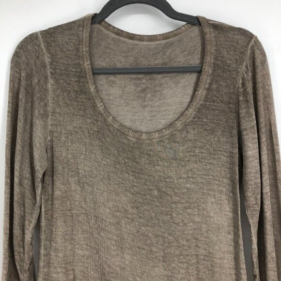 Boutique Taupe Lace Tiered Ruffle  Flowy Round neck Long Sleeve Tunic Dress - Picture 5 of 16